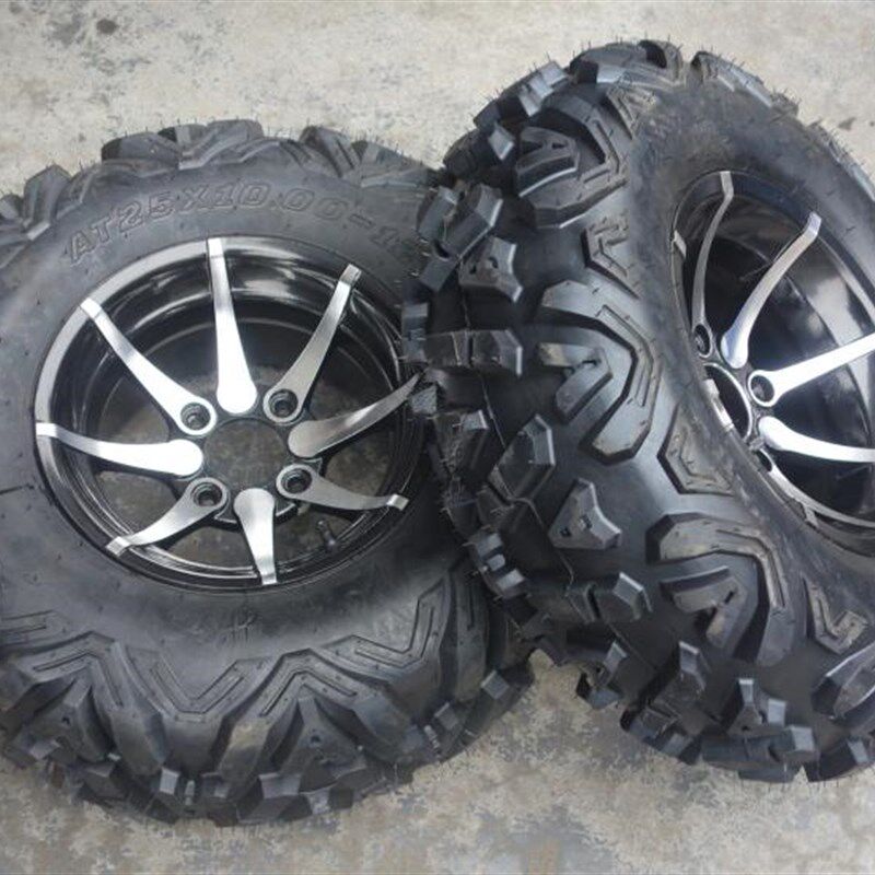 四轮越野钢管卡丁车沙滩车25X8-12 25X10-12寸A字花纹轮胎铝轮毂