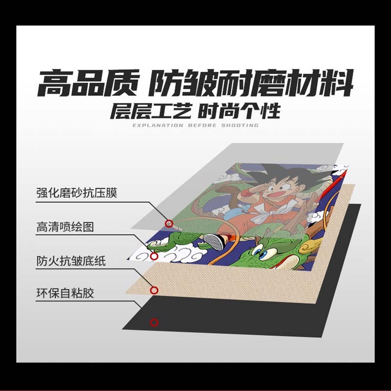 定制自粘整张地面车位涂鸦创意图贴纸机动漫卡通耐磨防水贴画装饰