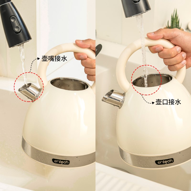 一特复古烧水壶高颜值家用电热水壶304不锈钢电茶壶泡茶用 开水壶