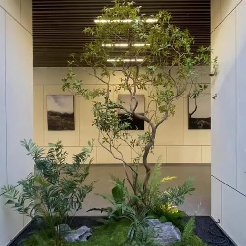 高端仿真马醉木橱窗造景植物室内仿生绿植装饰树大型假树简约景观