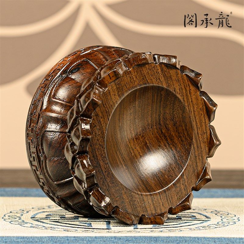 实木水晶球摆件底座白黄紫红粉玻璃球底座可旋转玄关卧室客厅装饰