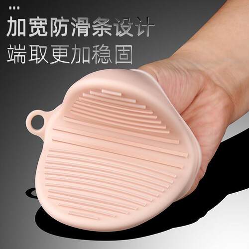 微波炉烤箱专用隔热防烫手套加厚防滑矽胶砂锅手夹耐高温烘焙工具