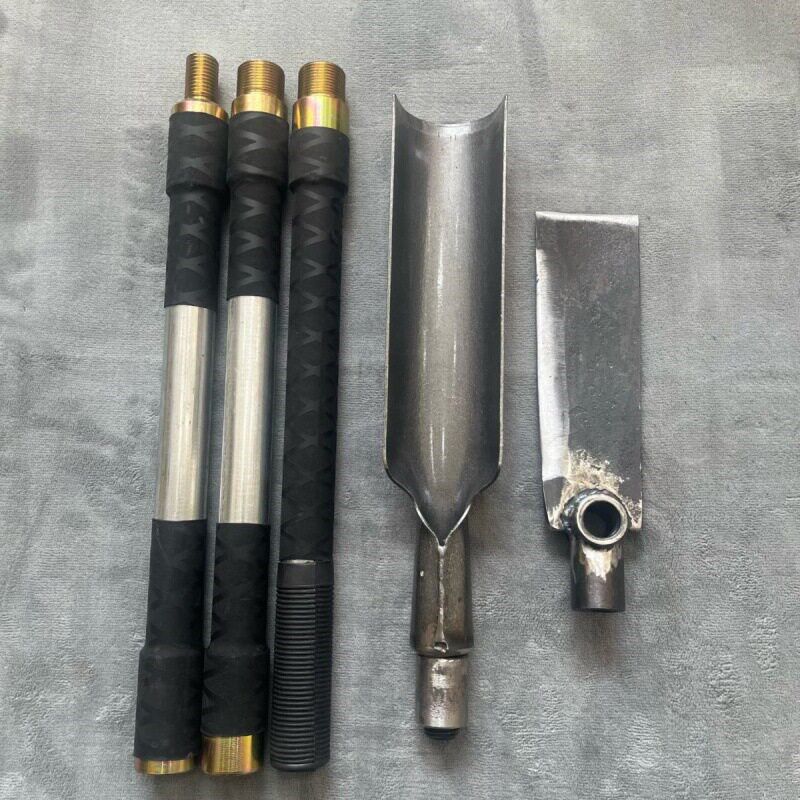 新款弹簧钢锻打多功能锄头三合一洛阳铲折叠农用家用挖洞工具专用