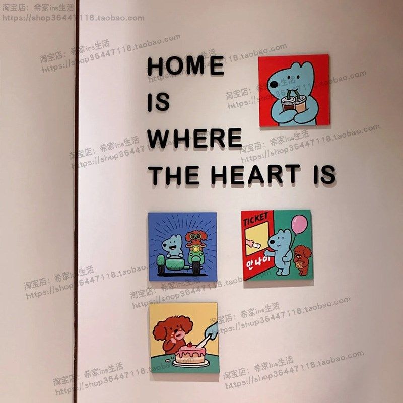 3d立体墙贴遮丑客厅房间改造小物件转角背景墙面装饰画HOMEIS字母
