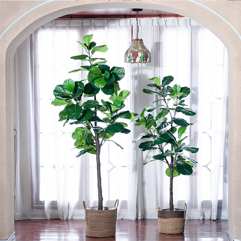 琴叶榕仿真盆栽绿植假树植物客厅室内落地大型盆景装饰树摆件造景