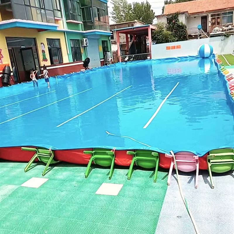 幼儿园活动玩水防水布雨布户外泡沫机水上乐园水池布防滑加厚篷布