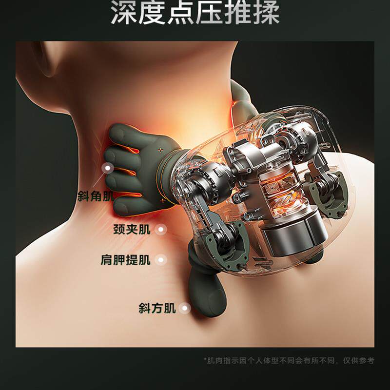 爆款大师手肩颈按摩仪颈椎便携式挂脖按摩器斜方肌脖子颈部按摩仪