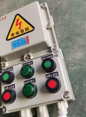 BQC防爆磁力启动器BQD53-2路电机防爆控制箱防爆开关10A-63A