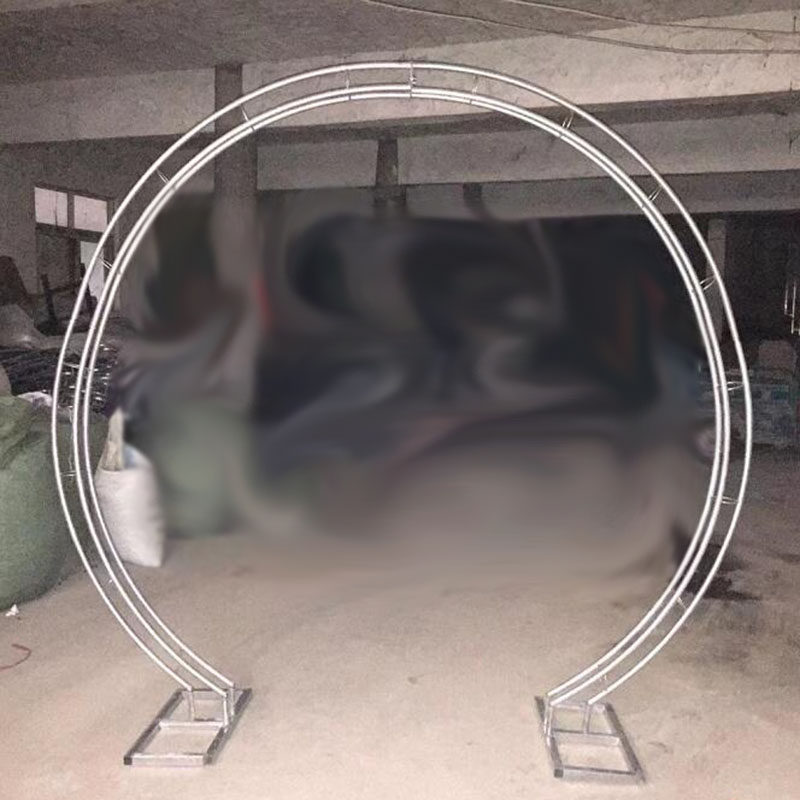 婚庆拱门铁艺花架方形架子道具绢花拱门圆形门开业花门婚礼布置现