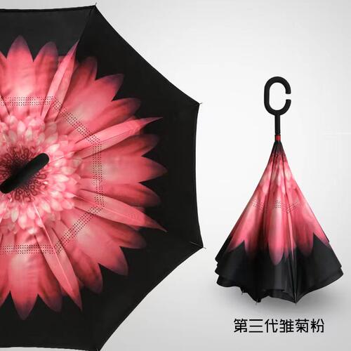 双层反向伞女大号超大车载男士晴雨两用长柄伞手动双人直杆伞长柄