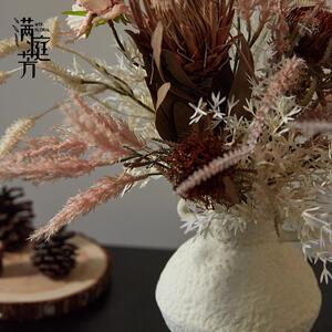 萱草手工编织花瓶摆件家居装饰勿忘我干花插花材料