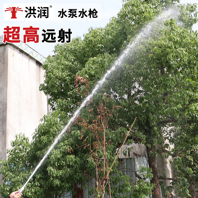 316不锈钢直喷冲洗水柱猪圈养殖场洗车强力高压水泵水枪开关喷头