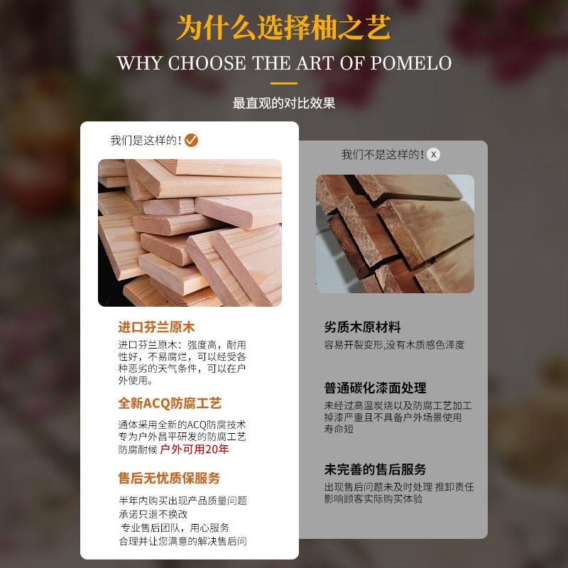 餐厅餐桌隔断花架木栅栏园艺户外防腐木围栏花园露台阳台隔离花槽