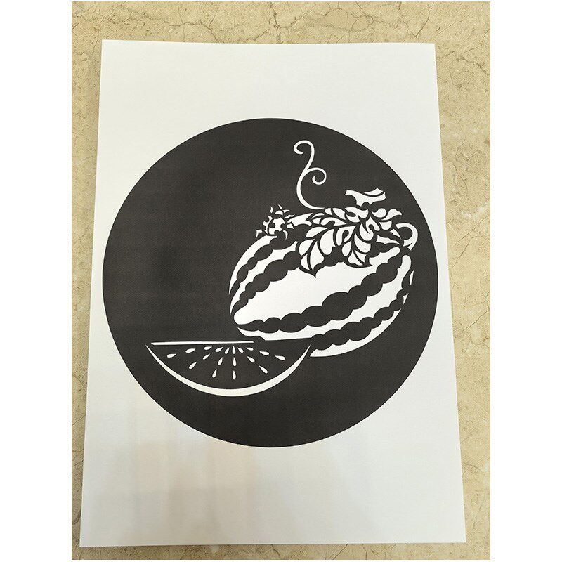 蔬菜水果剪纸底稿12张初学者手工刻纸图案底稿a3/A4半成品打印稿图片
