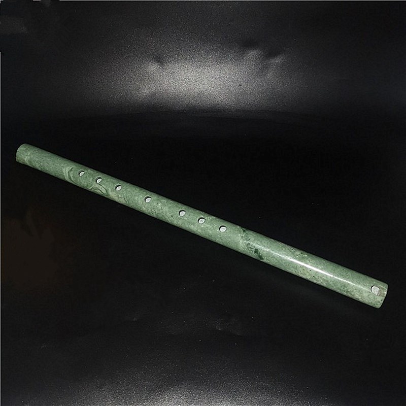 白色玉石笛子女古风箫短笛古装汉服舞蹈笛子道具乐器收藏摆件桌面