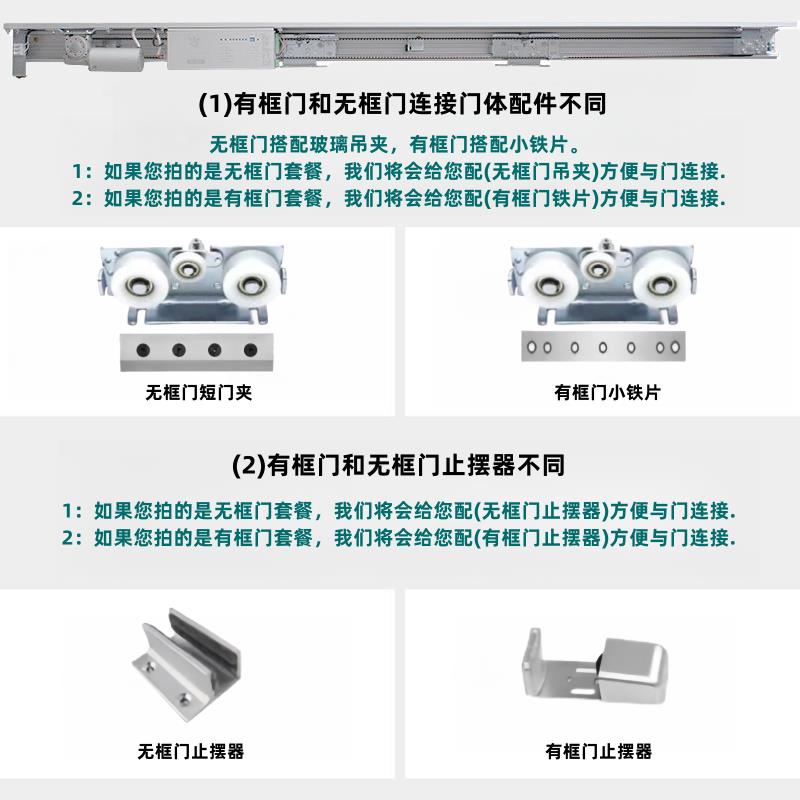 R250自动门电机整套机组电动门轨道平移玻璃感应门控制器门禁配件
