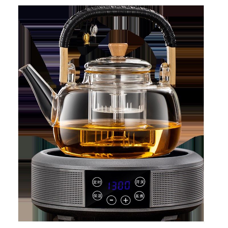 中式复古耐热玻璃电陶茶壶 1.3公升大容量自动煮茶器