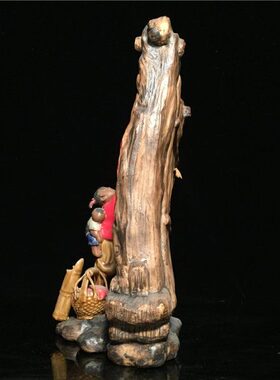 石湾公仔陶瓷摆件创意工艺精品餐厅复古摆设人物送老人家礼品过年