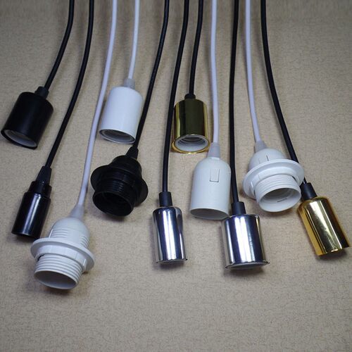 E27陶瓷耐高温E14小螺口灯头灯座爱迪生复古吊线改装灯具配件DIY