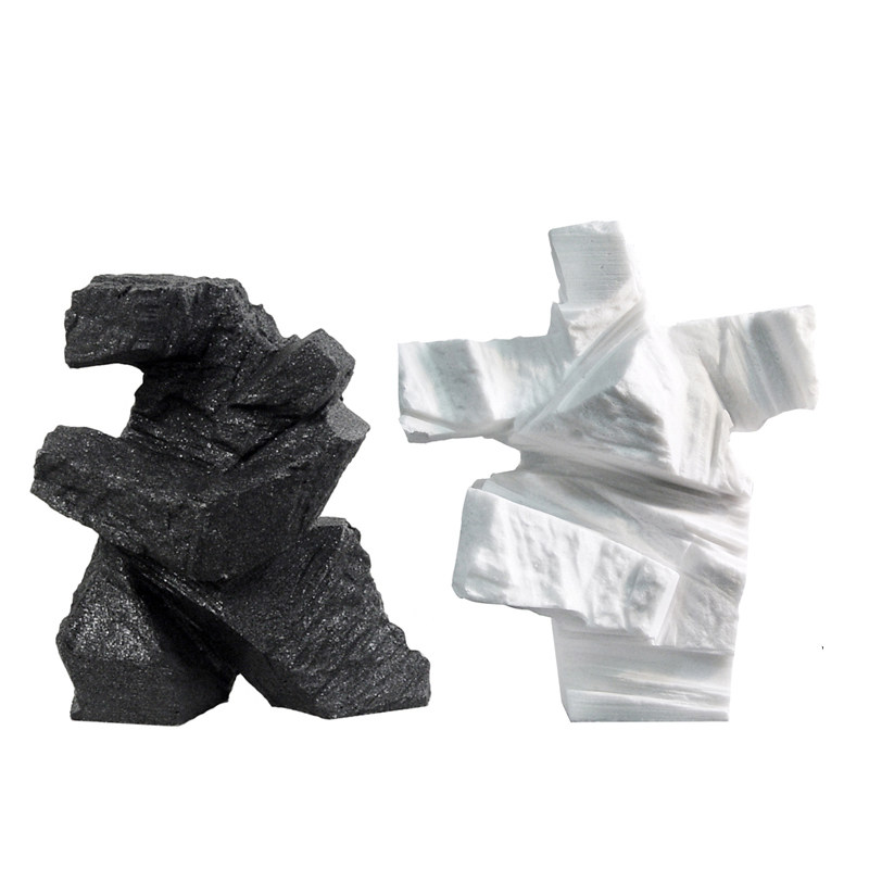新中式创意家居软装艺术品太极人物汉白玉砂岩装饰品玄关雕塑摆件