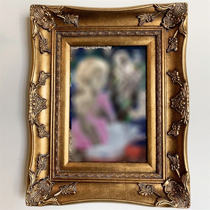 欧式实木画框定制油画仿古金色做旧画框相框宽度9cm厚度4.7