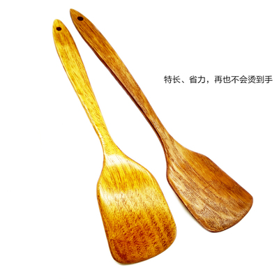 包邮8217不粘锅专用木铲长柄木锅铲炒菜铲木铲柄天然木锅铲39CM