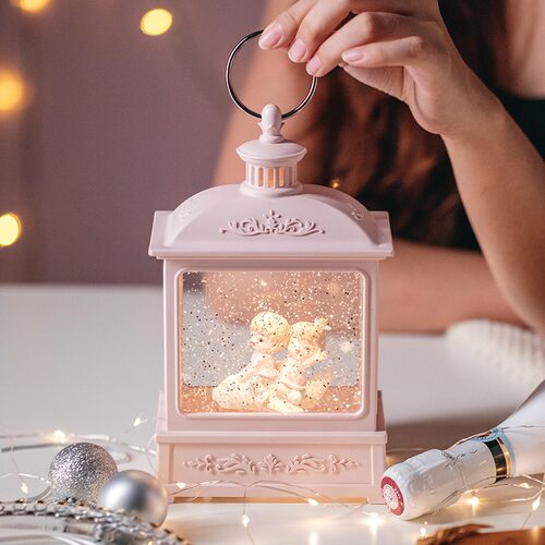 飘雪发光水晶球音乐盒八音盒风灯创意送小女孩女生生日圣诞节礼物