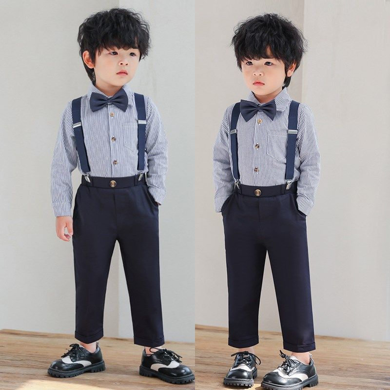 儿童礼服男童秋冬宝宝花童西装套装休闲洋气小孩主持人钢琴演出服
