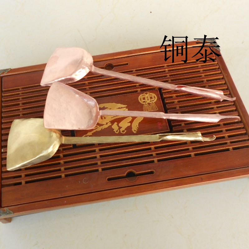 纯紫 铜黄 铜锅铲 手工 纯铜餐具 锅铲 紫铜铲家用紫铜黄铜锅铲