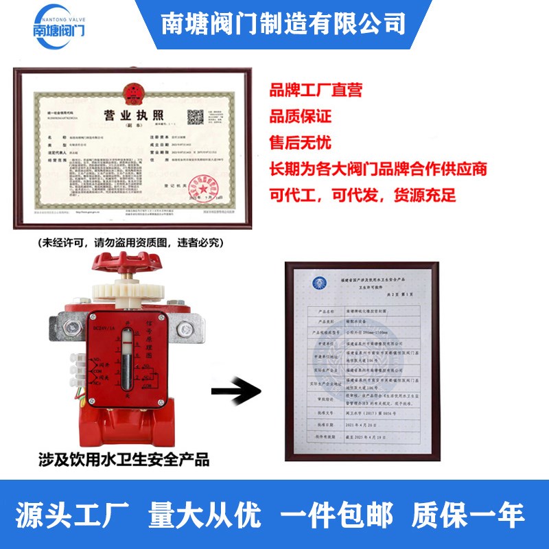 丝扣信号闸阀DN32内螺纹连接阀门Z15X丝口信息反馈传送器消防装置