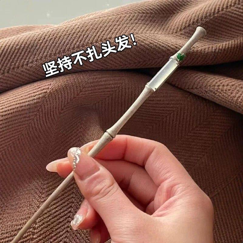新中式苍翠竹节发簪气质国风高级感盘发簪子小众复古设计发钗发饰