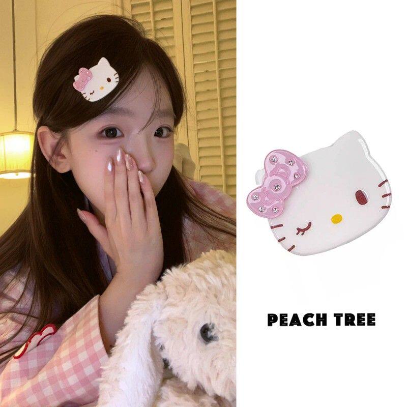 可爱KT猫发夹女甜美少女心凯蒂猫侧边刘海夹发卡边夹发饰头饰新款