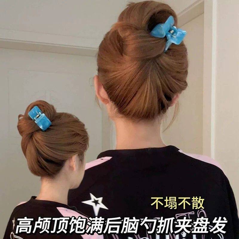 比大抓能抓新款ins高马尾抓夹女五齿晕染发抓夹子高级感盘发发夹
