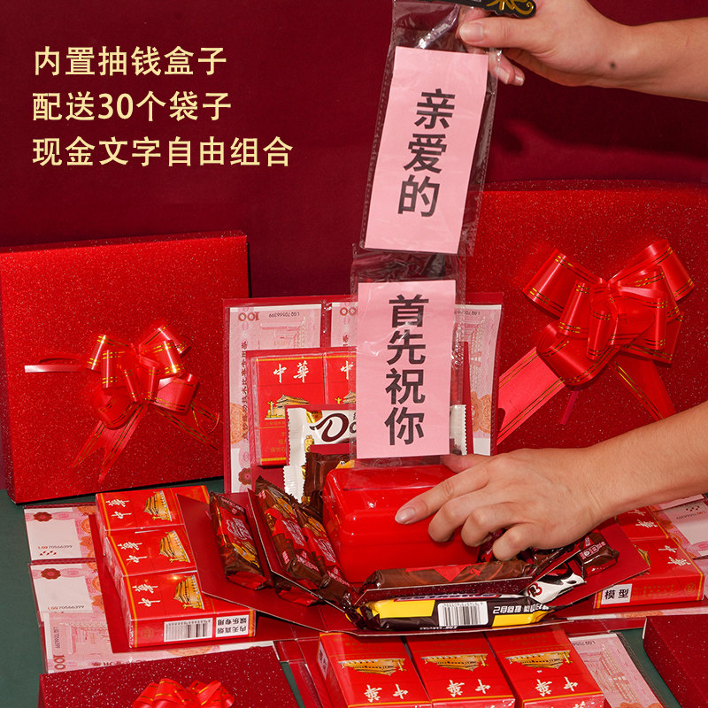 生日礼物磨砂爆炸礼盒套娃网红礼品盒五层diy惊喜盒子空盒情人节