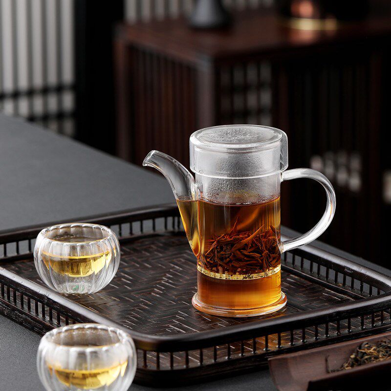 唐述 耐热加厚泡茶杯子玻璃小泡茶壶