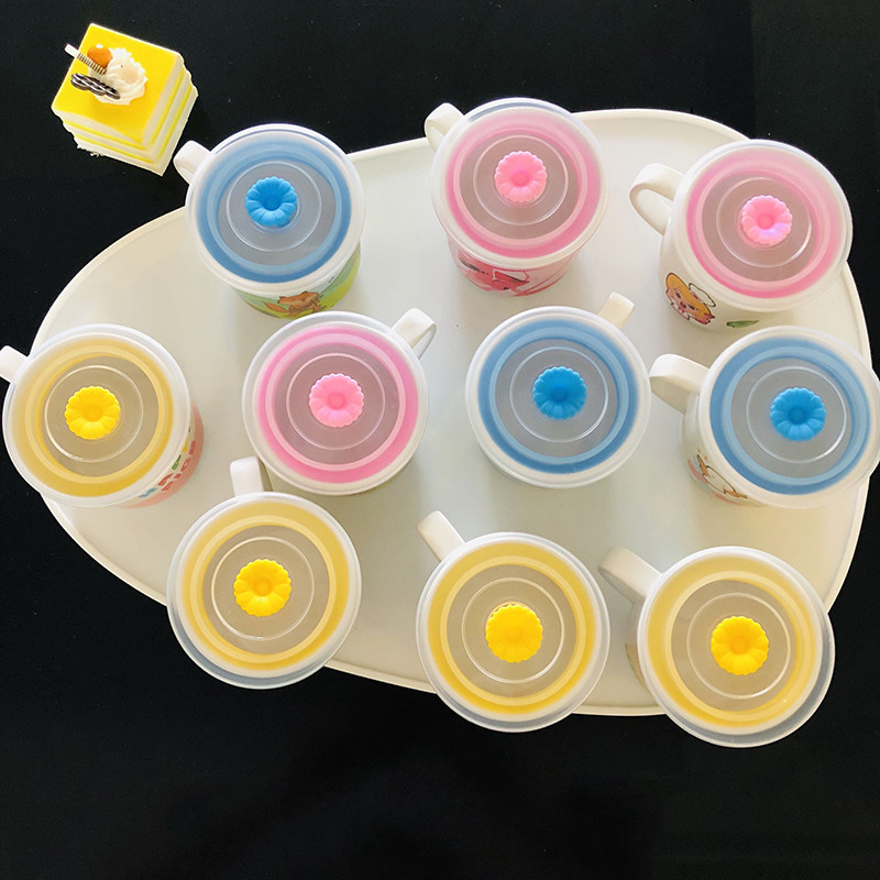 竹纤维儿童水杯幼儿园卡通可爱带盖小孩宝宝喝水杯家用刷牙漱口杯