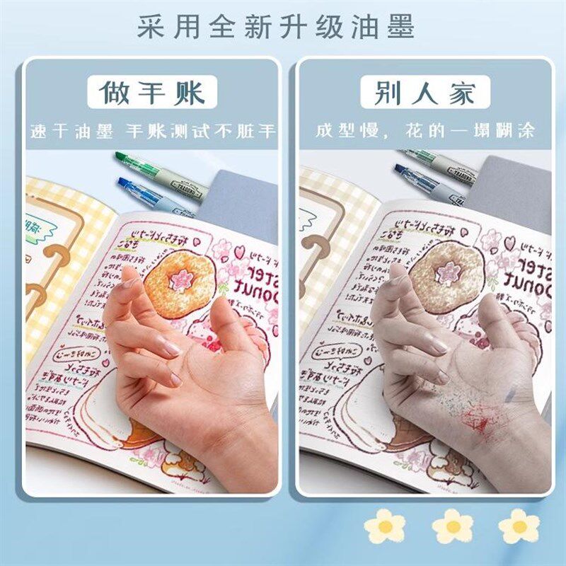 荧光标记笔学生用记号笔彩色划重点手抄报专用笔多色小学初中高颜
