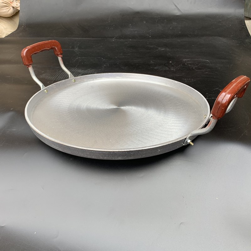 精品浅底铝平锅 铸造商用铝煎锅平底锅煎包煎鱼鸡蛋饼早点铺烙饼