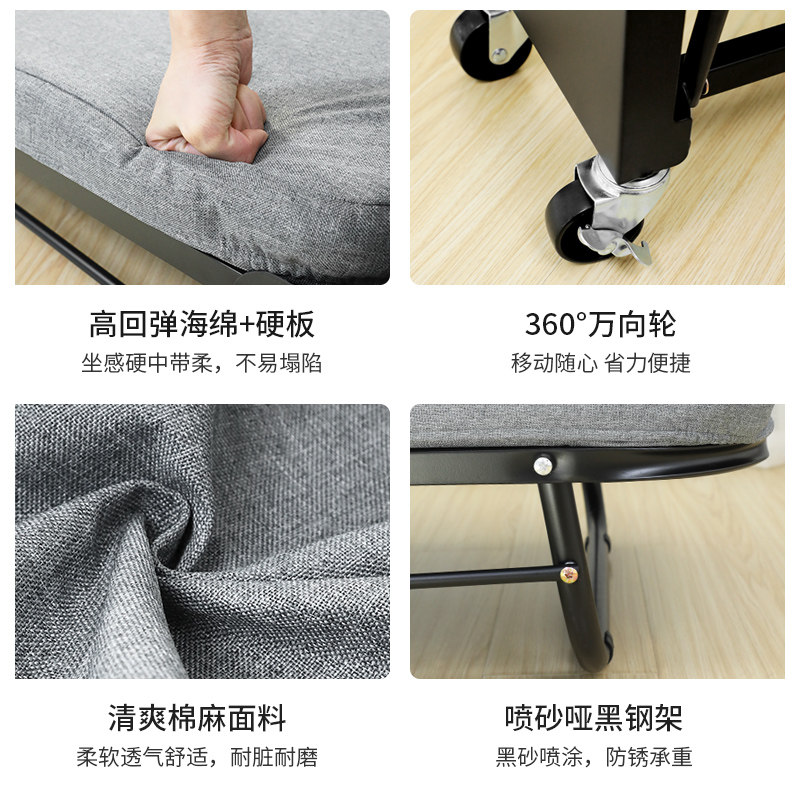瑞仕达折叠床单人办公室午休午睡床家用简易躺椅便携床医院陪护床
