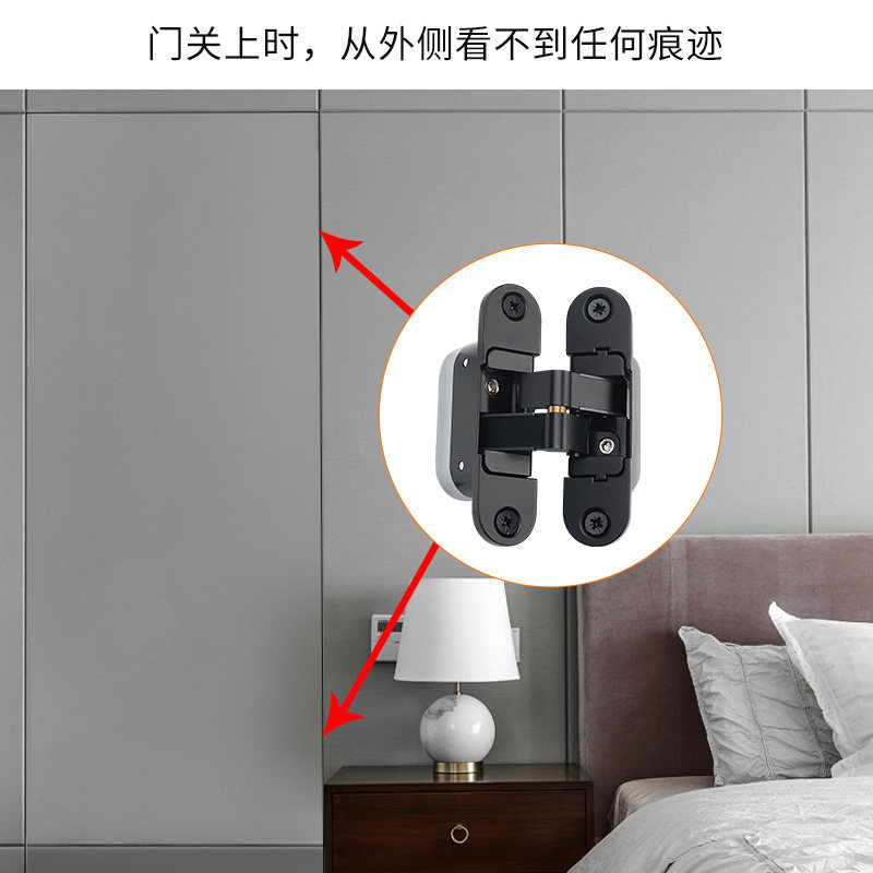 雷鸟小号暗门合页三维可调隐形荷叶折叠门暗藏隐藏式外开房门铰链