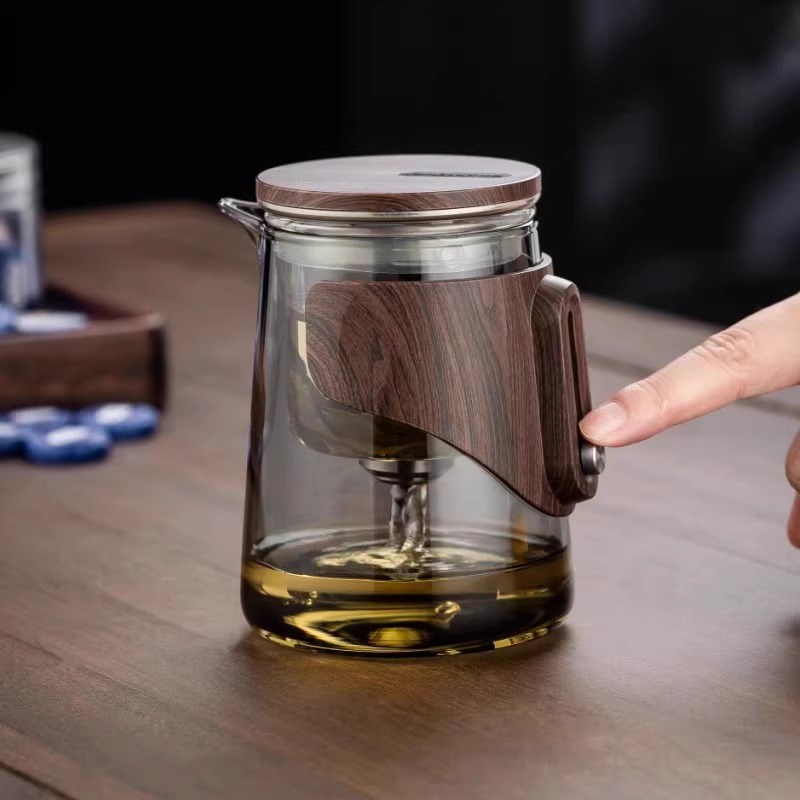 旅行茶具套装户外露营茶水分离玻璃飘逸杯一壶两杯便携式磁吸茶壶