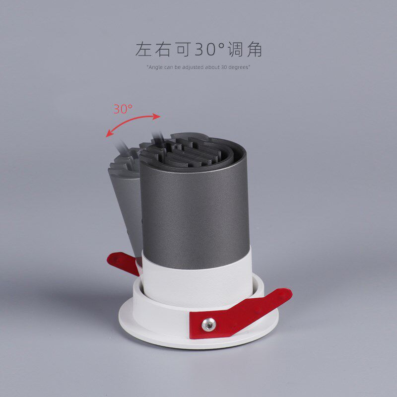 聚光射灯嵌入式小角度牛眼灯3度8度光束角3W茶桌茶室酒吧氛围灯