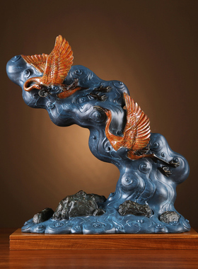 铜欣祥彩铜《鹤庆祥和》家居装饰品工艺品摆设客厅玄关艺术品摆件