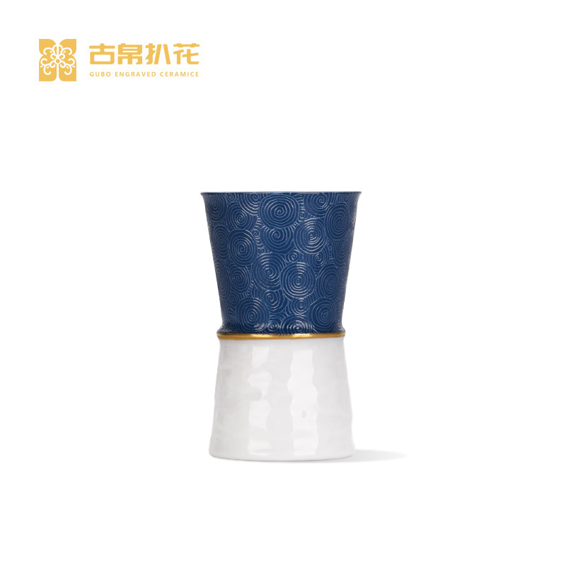 古帛扒花 祥云酒杯《平步青云》景德镇制手工高档酒具礼盒 白酒杯
