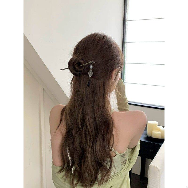 【蜜桃茶】东方韵味 新中式古风水墨竹节发簪女高级感盘发钗簪子