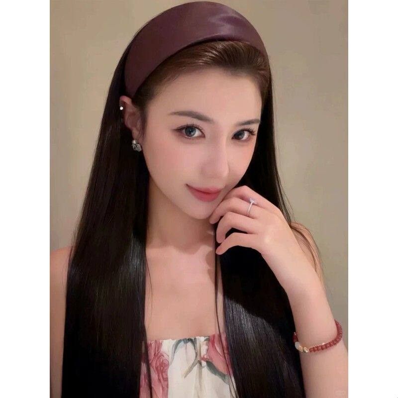 微醺迷迭紫~优雅韩女氛围感 气质宽边水嘟嘟紫色发箍高颅顶头饰女