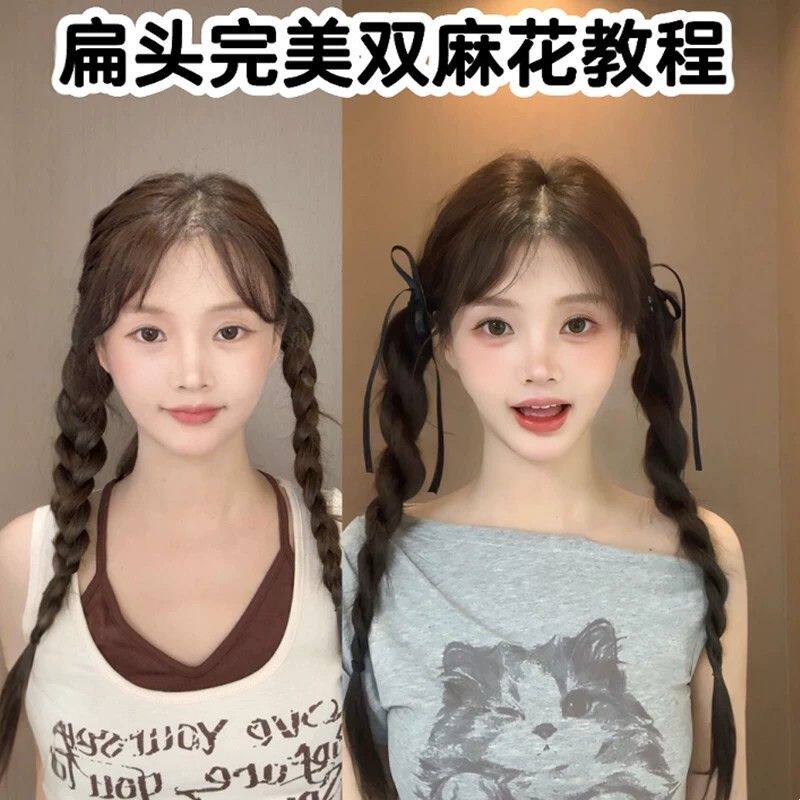 鞠婧祎同款飘带蝴蝶结发夹侧边夹法式甜美丝带编发双马尾发卡夹子