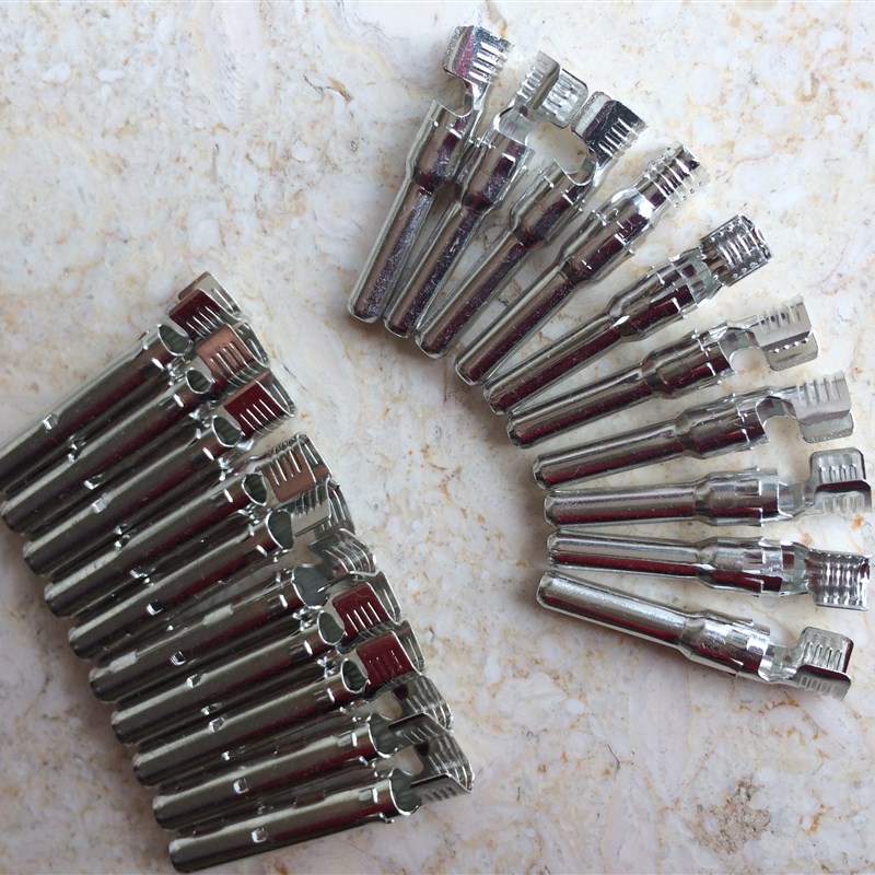 MC4公母插头 MC4连接器内芯 MC4正负极接线端子T2紫铜镀锌插针