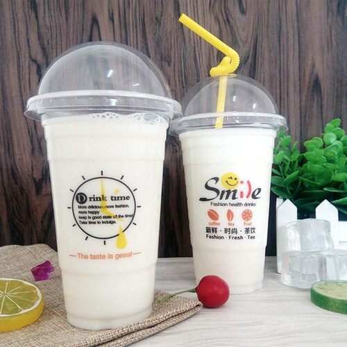 一次性纸杯现磨一品豆浆杯商用可封口带盖吸管打包袋早餐便携外带