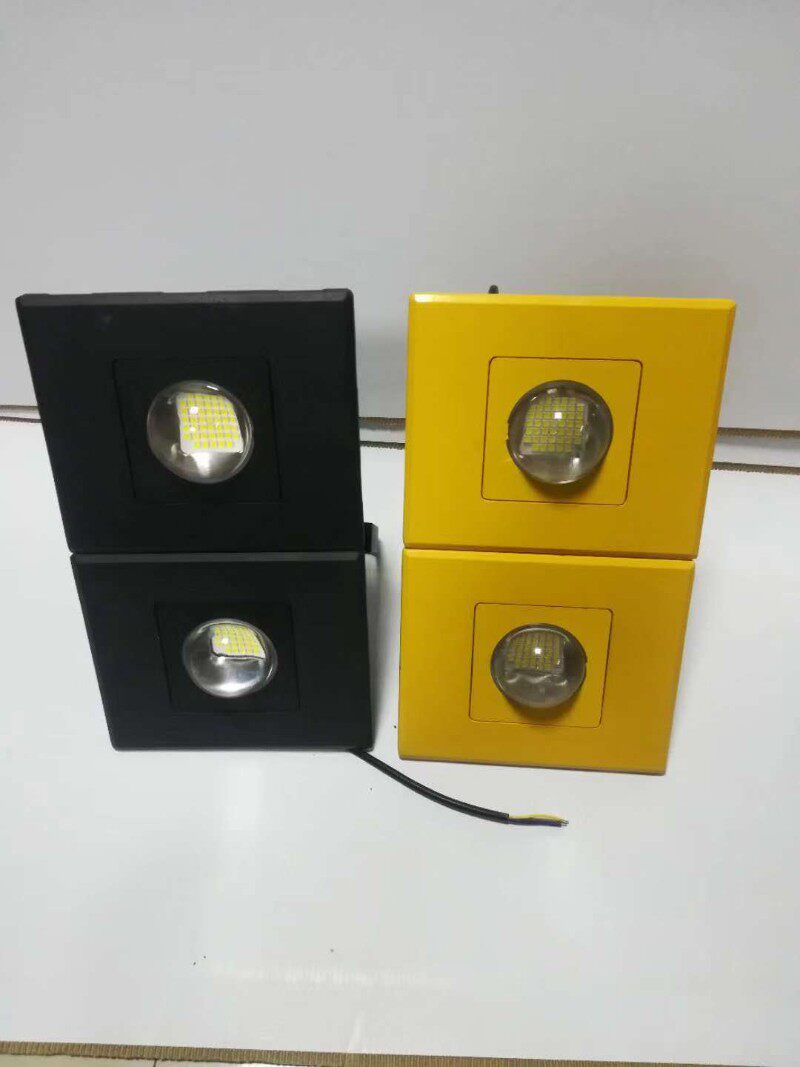 led防爆灯超亮黄色方形隧道灯台车灯50w100w工矿36v24v工地投光灯
